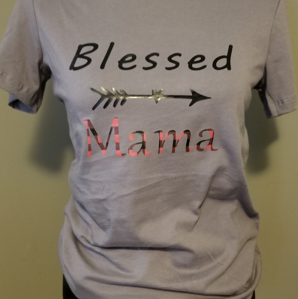 Blessed mama custom tee!